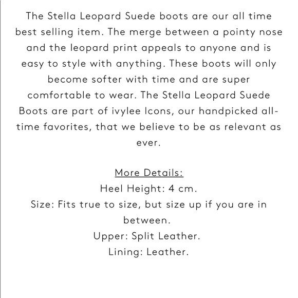 7.5/8 Ivylee Copenhagen Stella Leopard Suede Boots - Picture 6 of 6